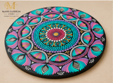 Round Design Dot| Decorative Wall Art - Purple (12 inch)