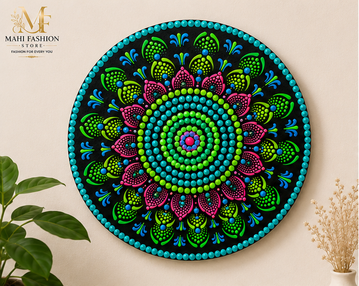 Dot Mandala Painting | Decorative Wall Art (12 inchx12 inch)