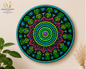 Handmade Original Round Design Dot Mandala Painting for Home, Office Decoration | Decorative Wall Art (Dimension 12 inchx12 inch)
