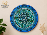 Dot Mandala Painting | Decorative Wall Art - Blue (12 inx12 in)