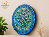 Dot Mandala Painting | Decorative Wall Art - Blue (12 inx12 in)